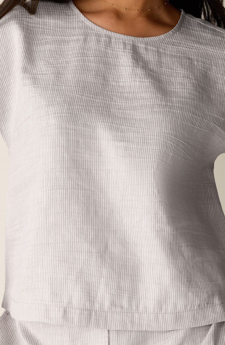 Eileen Fisher Linen Blend Square Top, Alternate, color, Wheat