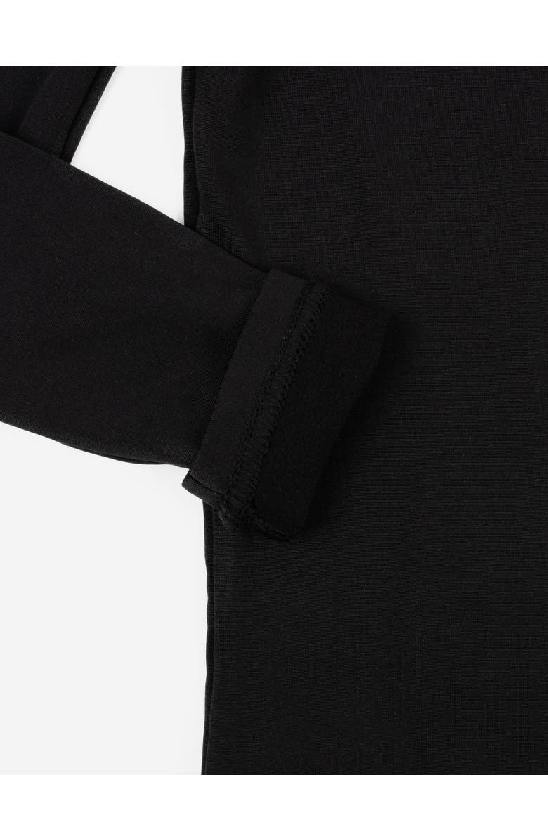 Leveret Kids Solid Thermal Pajamas, Alternate, color, Black