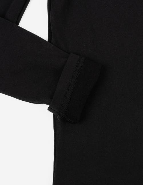 Leveret Kids Solid Thermal Pajamas In Black