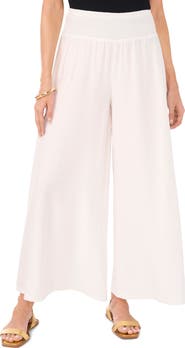 Vince Camuto Smocked Waist Wide Leg Pants