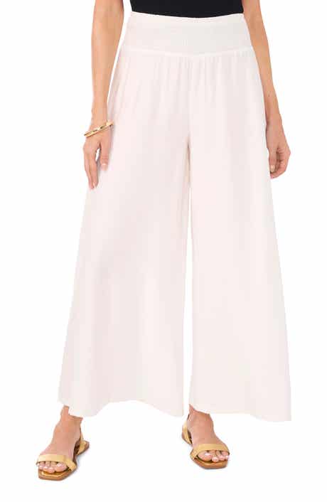 Vince Camuto Smocked Waist Wide Leg Pants