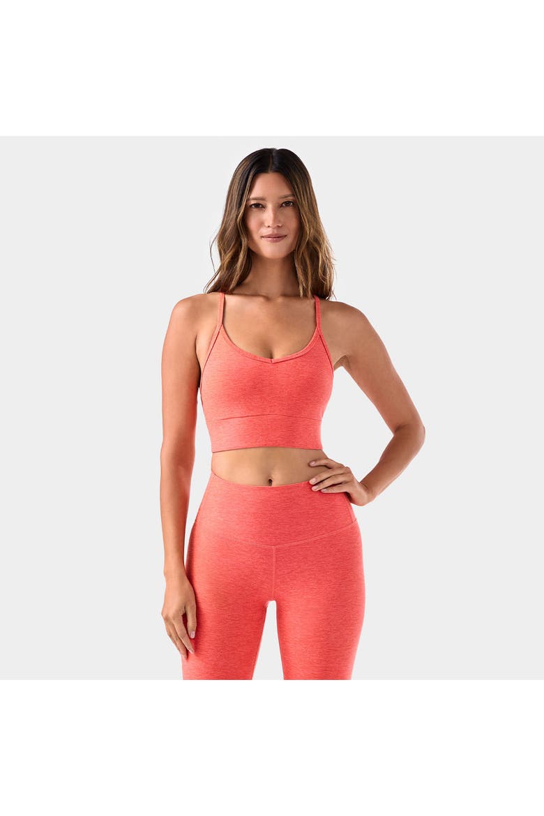 TaviCloud Boost Bra, Alternate, color, HOT CORAL SPACEDYE