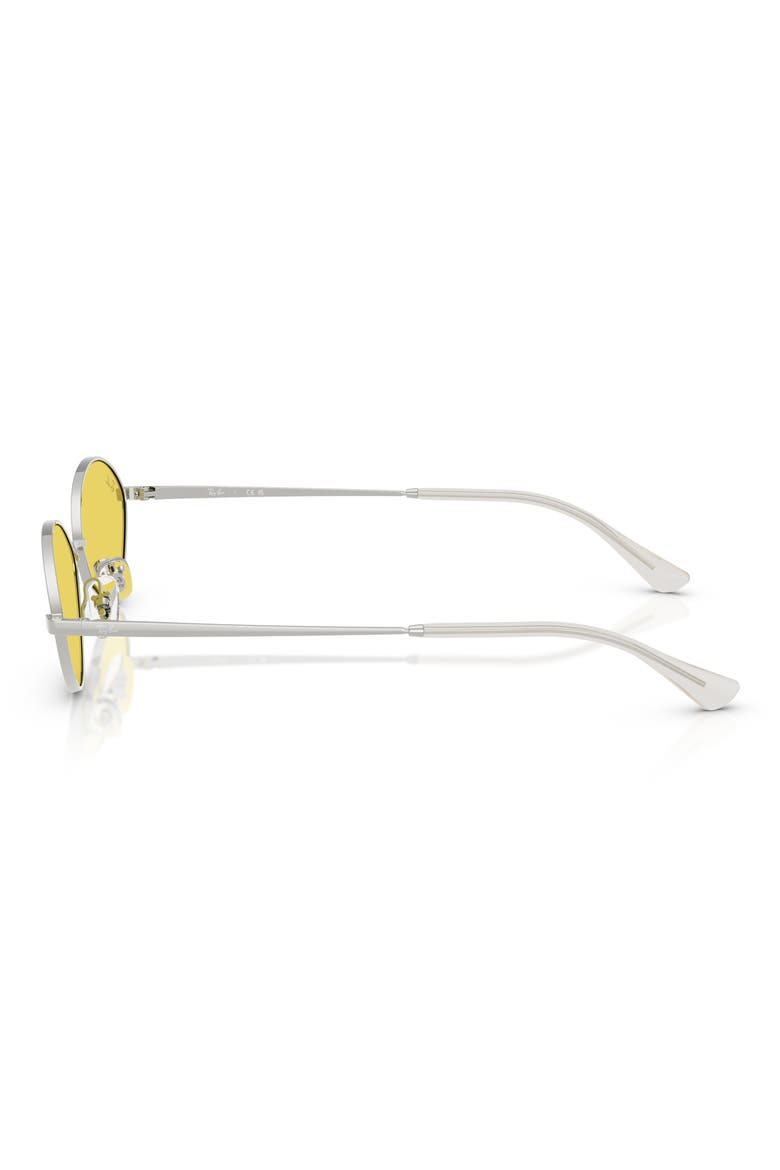 56mm Oval Sunglasses, Alternate, color, SILVER