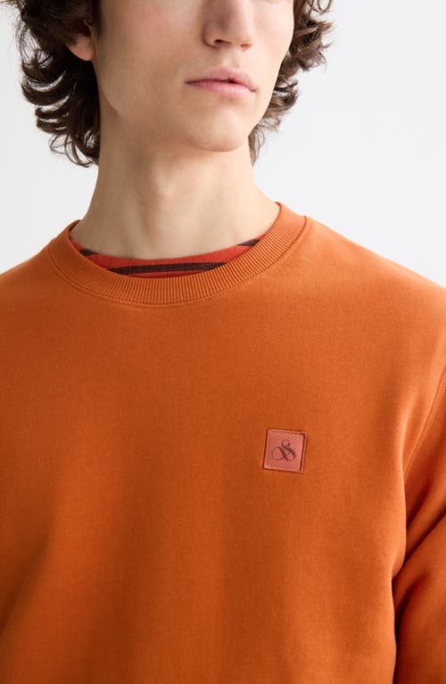 Scotch & Soda Seasonal Core Crewneck Sweatshirt In Brown