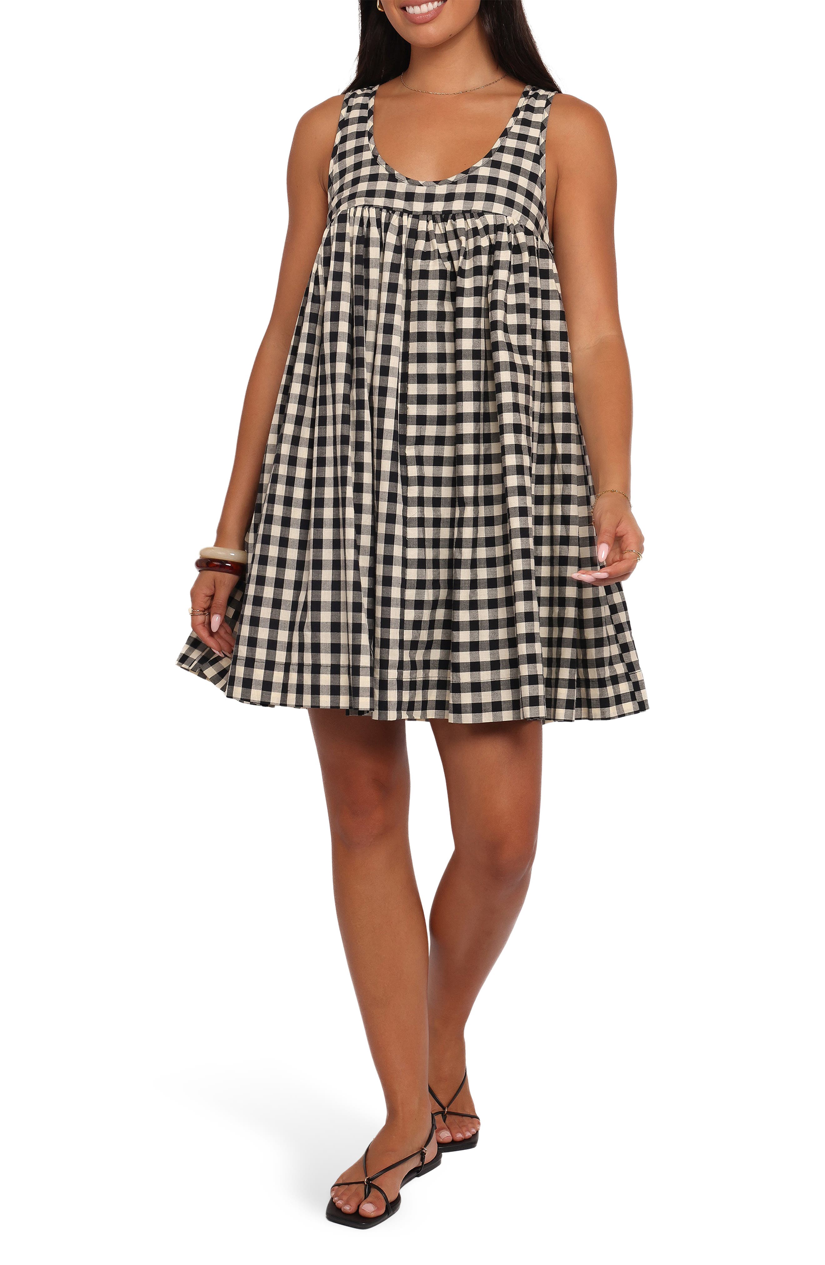 selected BLACK CREAM GINGHAM