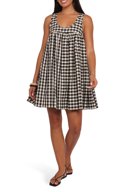 Atria Check Sleeveless Minidress