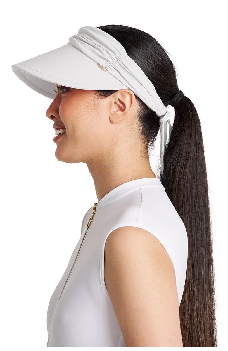 Coolibar Women's Swim Visor - UPF 50+ Sun Protection - Exuma, Alternate, color, White