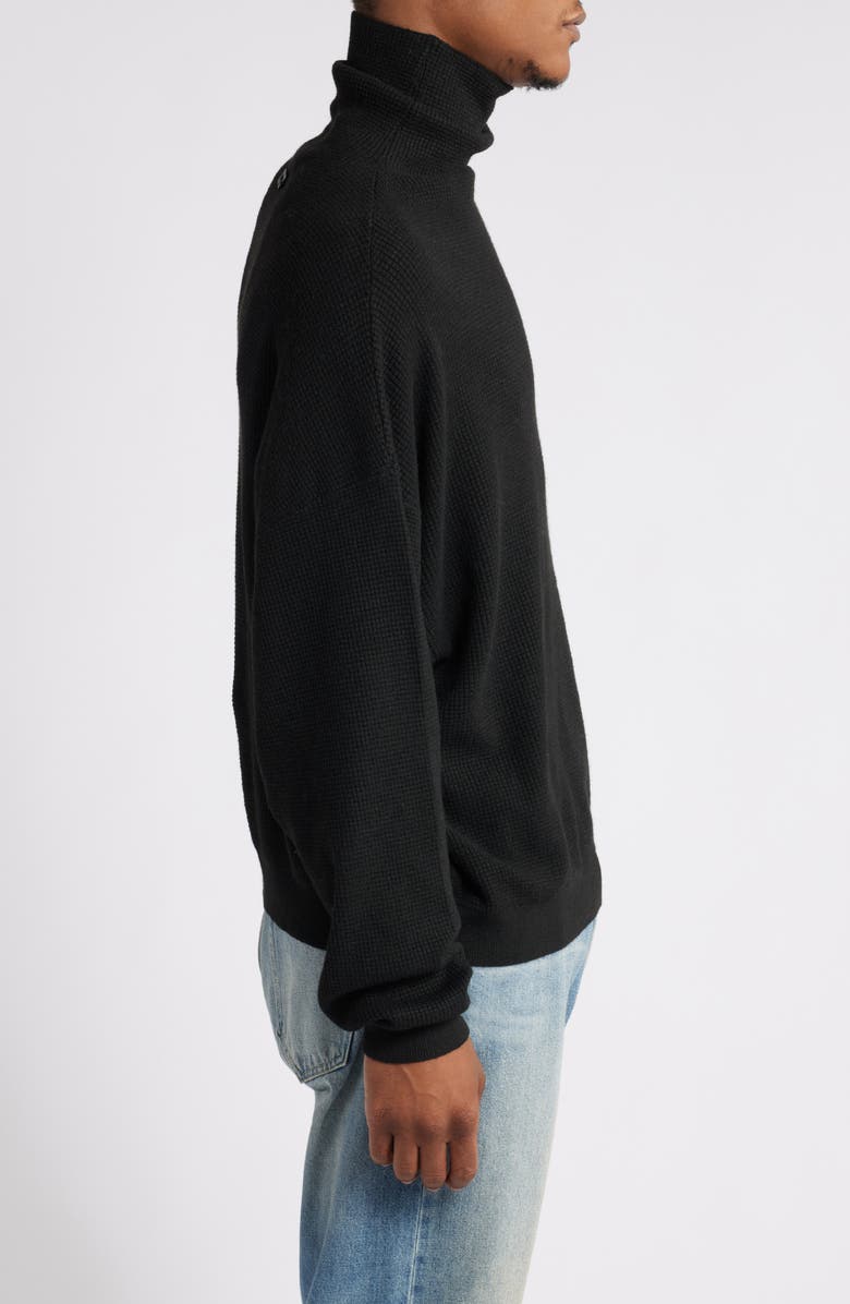 Fear of God Essentials Gender Inclusive Waffle Knit Turtleneck Sweater, Alternate, color, 