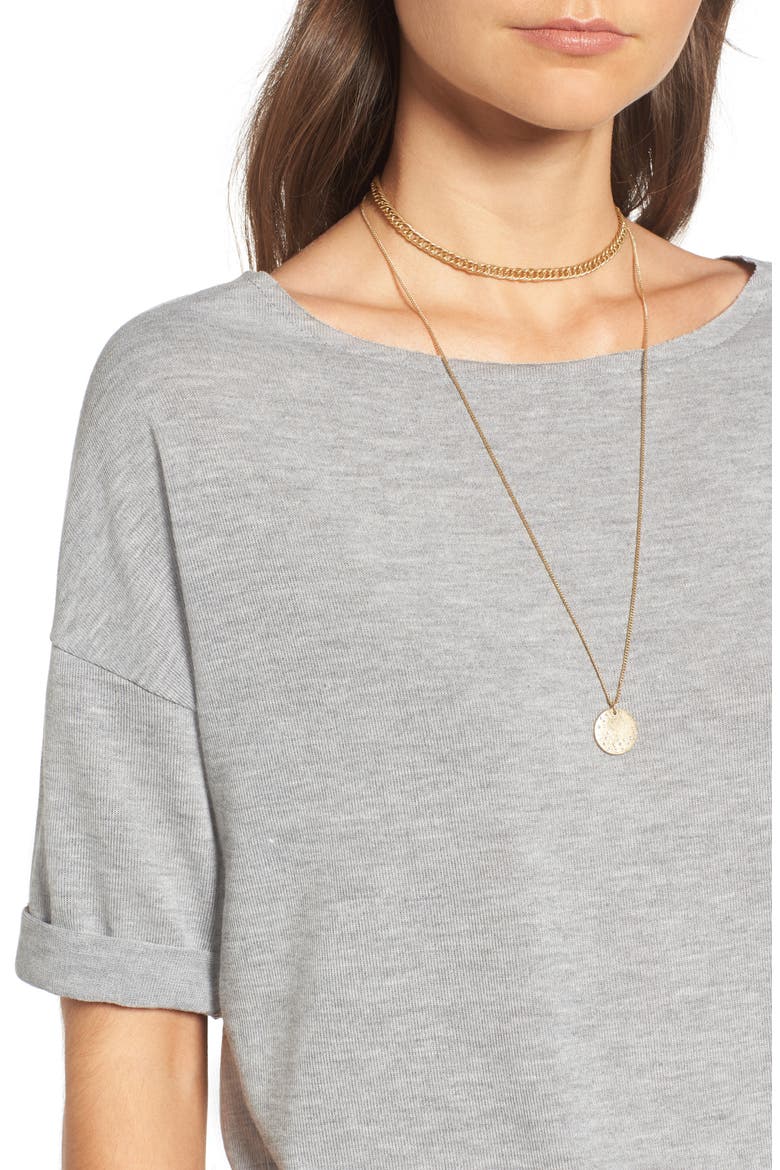 x Something Navy Easy Tee, Alternate, color, GREY HEATHER