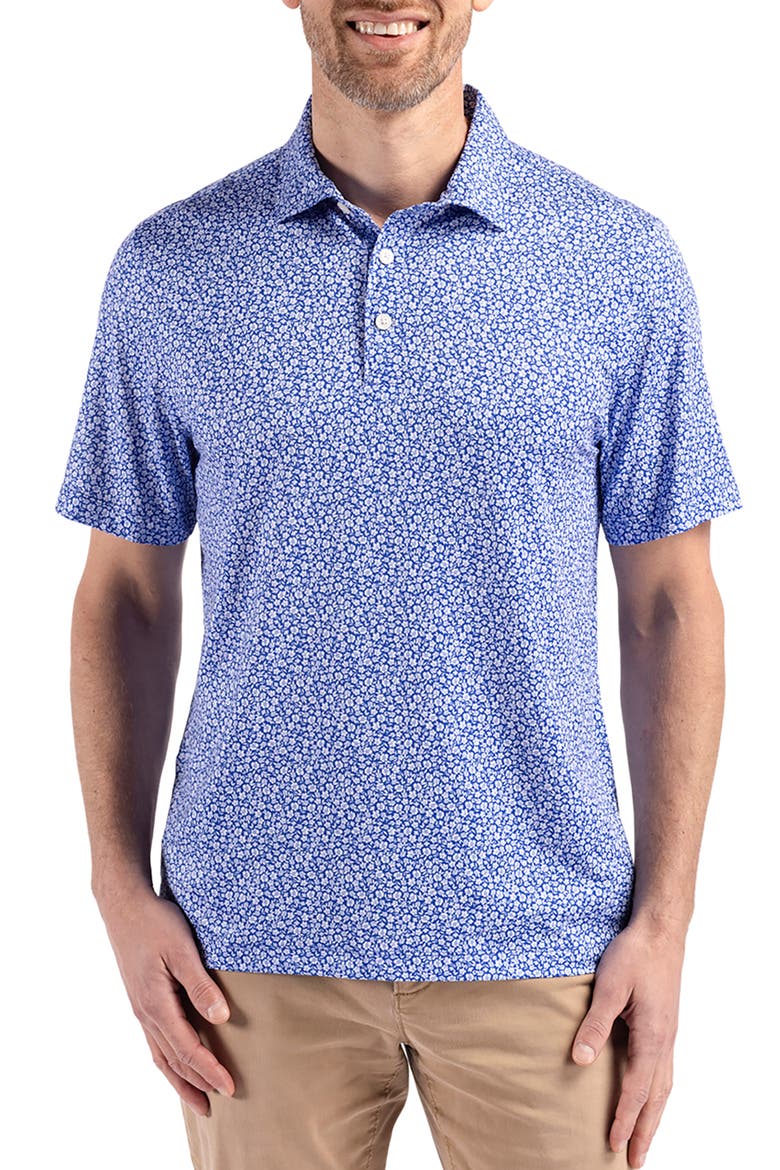Pike Flora Print Polo, Main, color, CHELAN