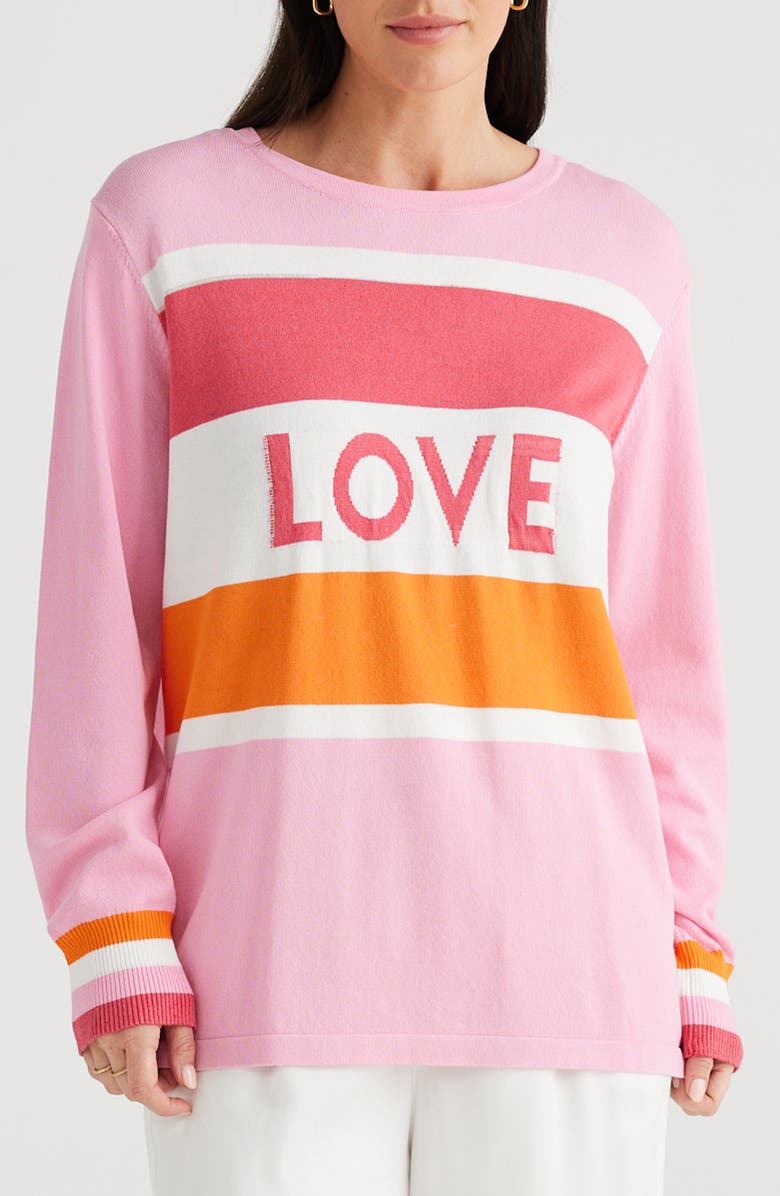 Brave+True Petra Love Stripe Sweater, Main, color,