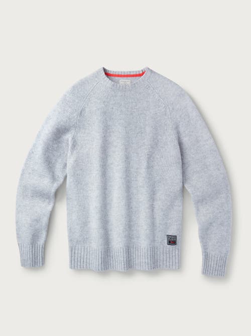 Aubin Prestwick Shetland Crew Neck Sweater In Silver