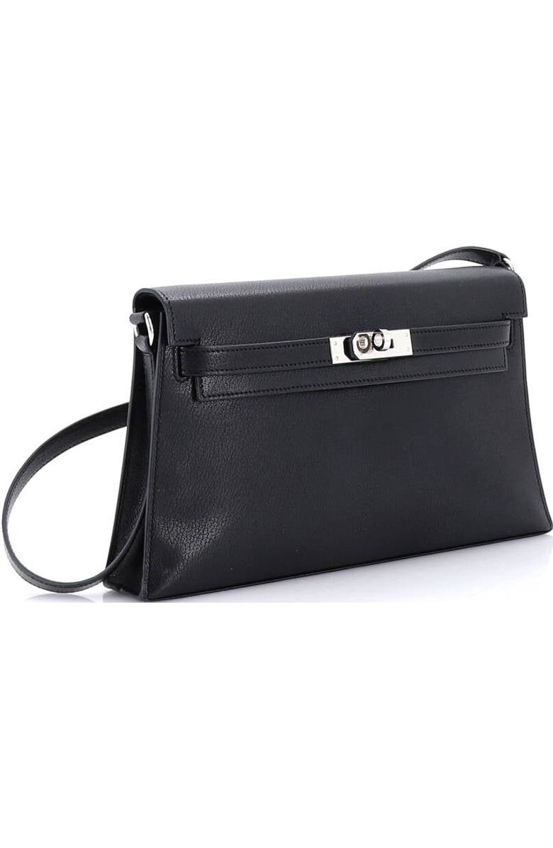 Pre-Owned Hermes Kelly Elan Shoulder Bag Chevre Chamkila, Alternate, color, Noir