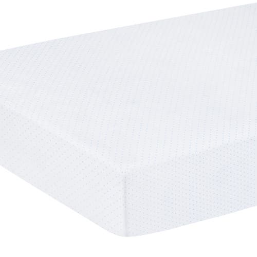 Little English Pima Crib Sheet In White