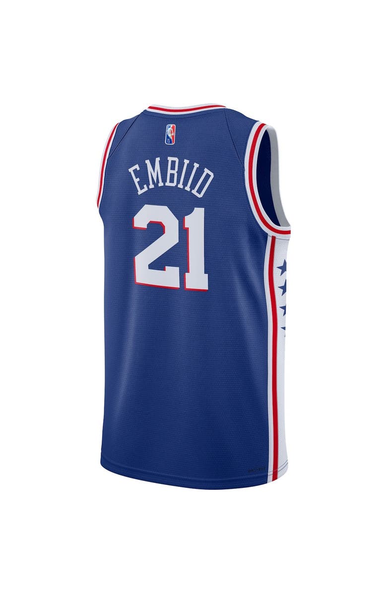 Nike Men's Nike Joel Embiid Royal Philadelphia 76ers 2021/22 Diamond Swingman Jersey - Icon Edition, Alternate, color, 