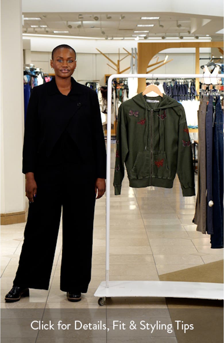 Butterfly Front Zip Hoodie, sales video thumbnail