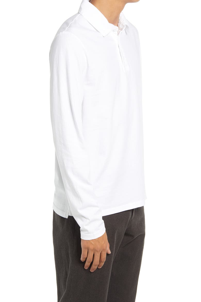 Garment Dyed Long Sleeve Polo, Alternate, color, WASHED OFF WHITE