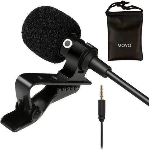 PM10 Deluxe Lavalier Lapel Clip-on Omnidirectional Condenser Microphone for Smartphones