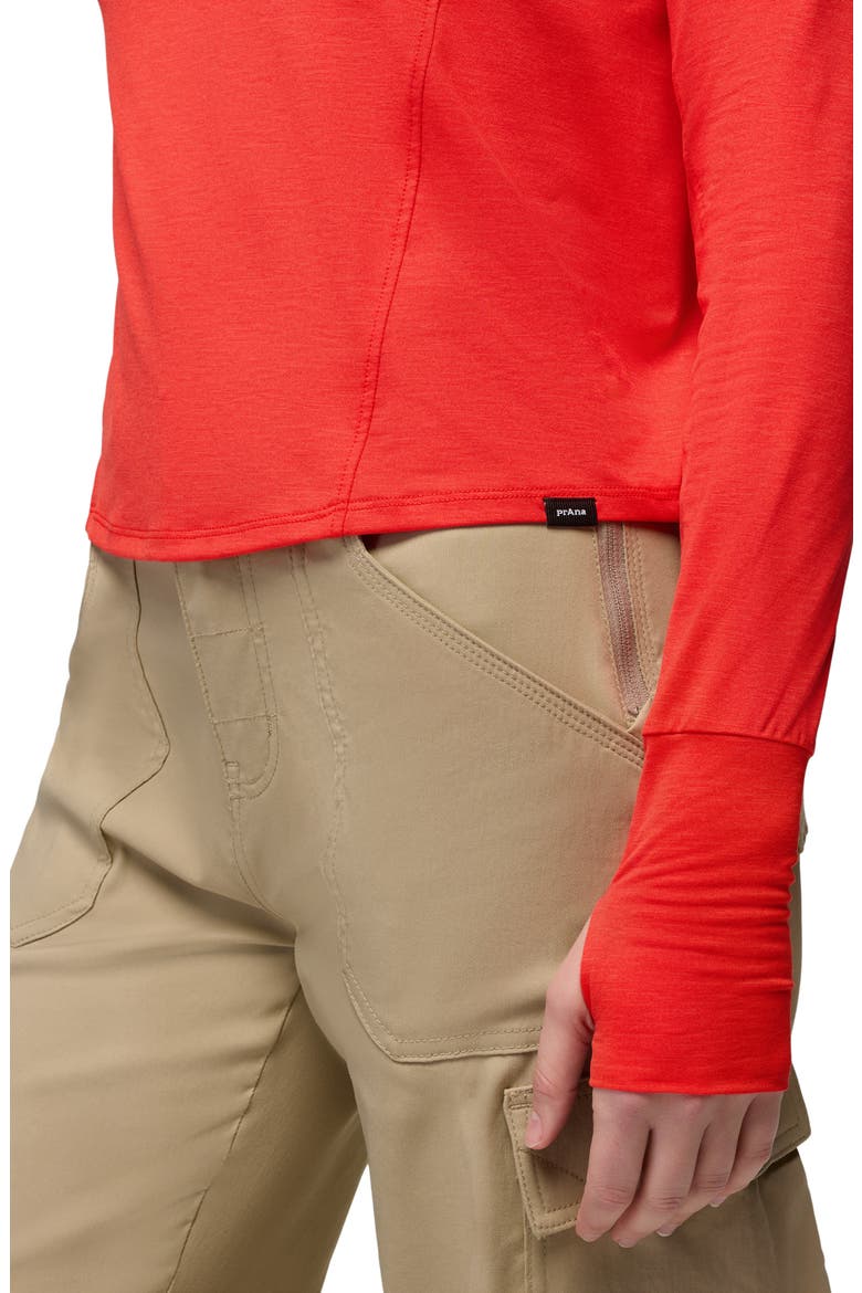 Sol Searcher UPF 50 Sun Hoodie, Alternate, color, PIKES RED