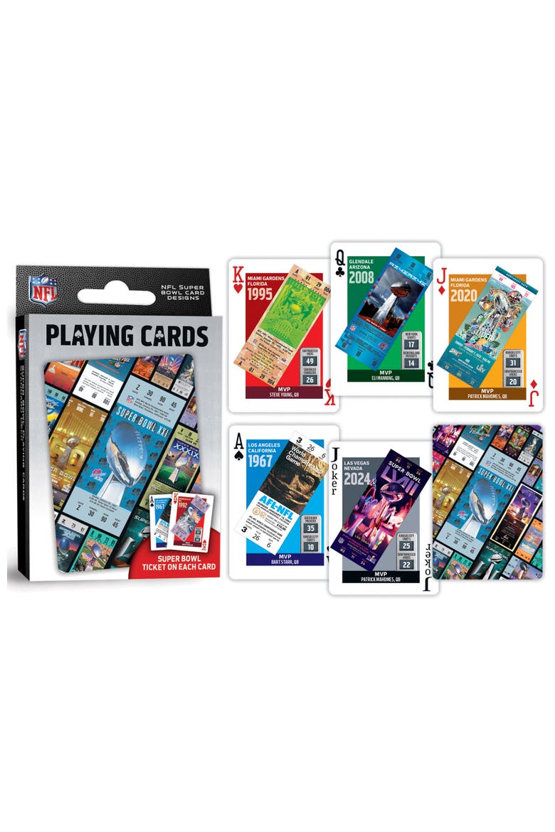 NFL Super Bowl Ticket Playing Cards, Alternate, color, Multicolor