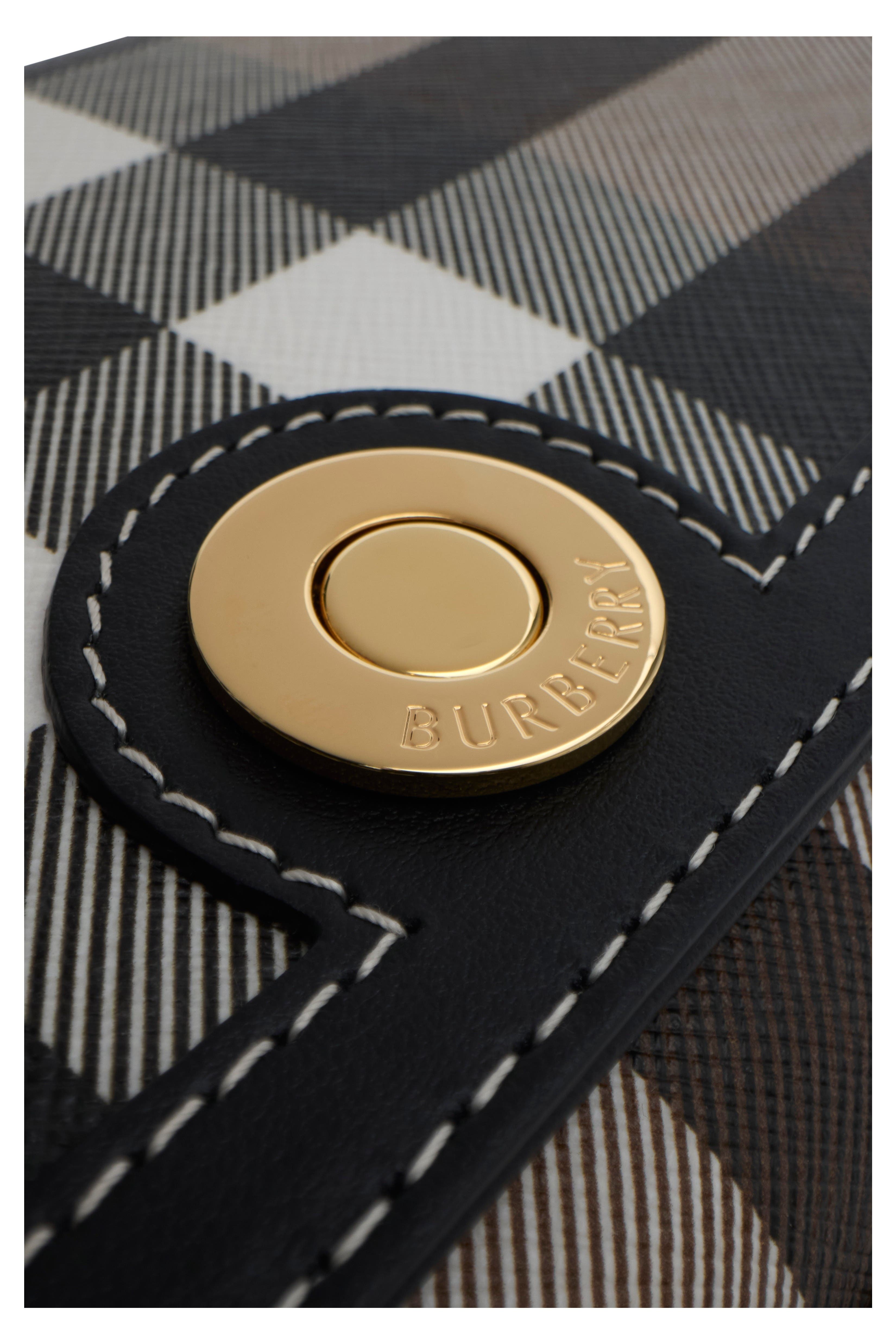 Burberry Top Handle Note Bag, Alternate, color, Dark Birch Brown