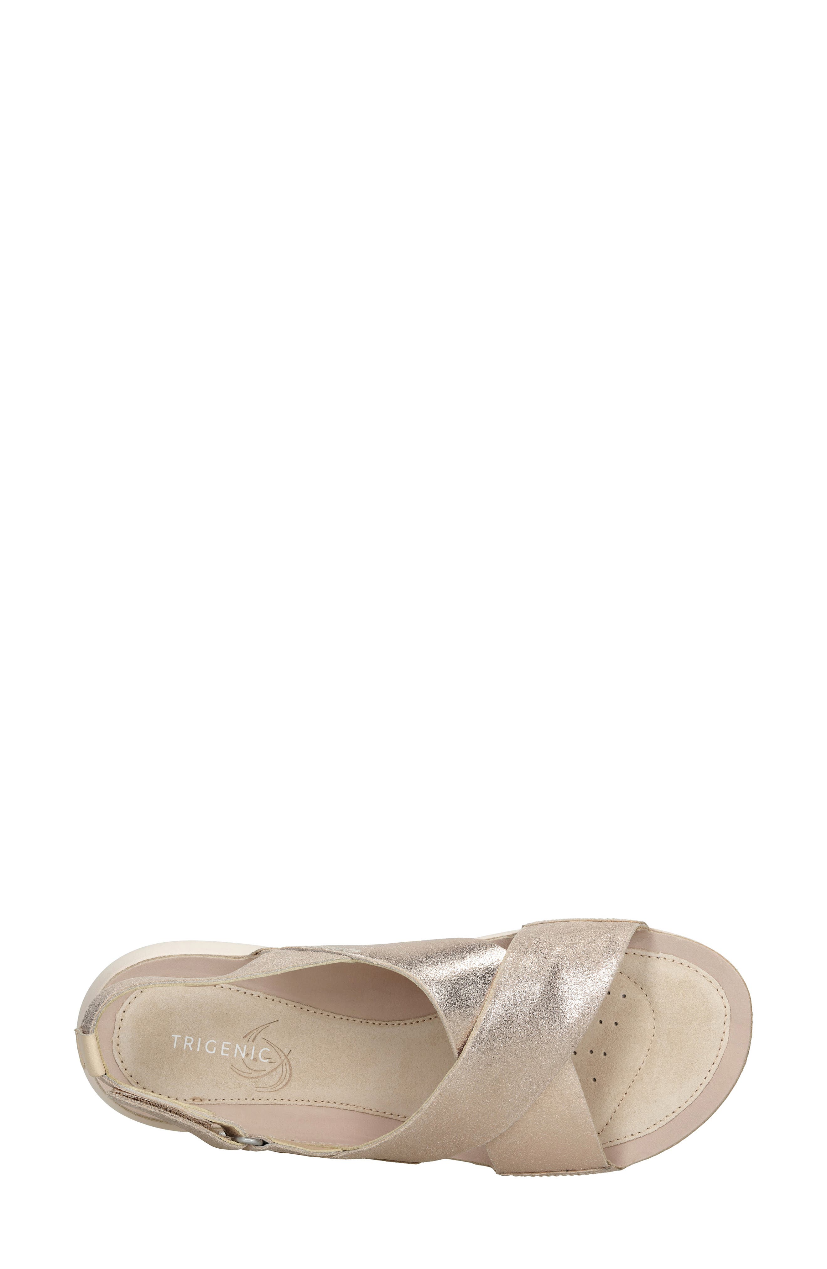 Tri Chloe Sandal, Alternate, color, BLUSH PINK METALLIC NUBUCK