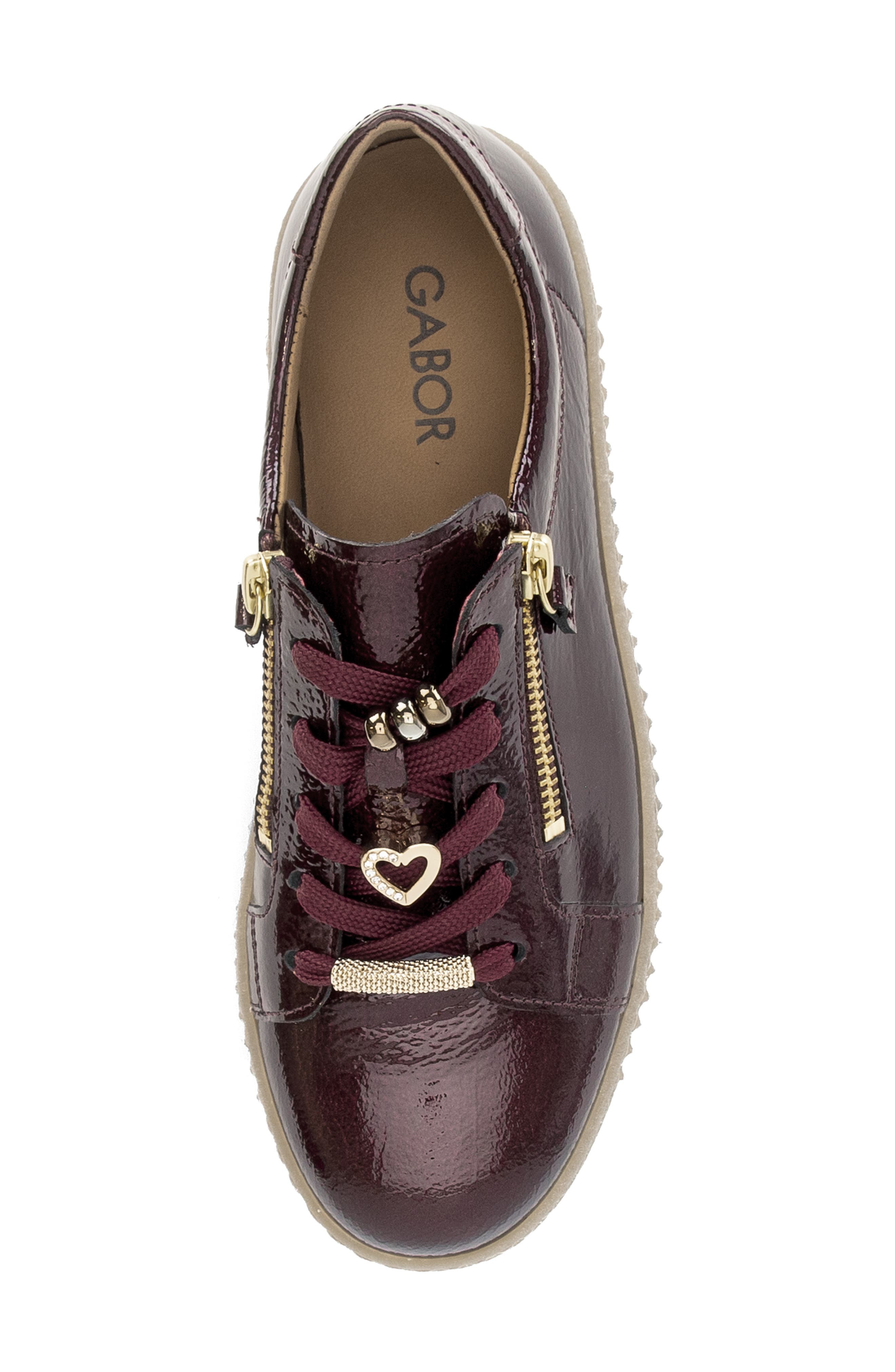 Collette Leather Sneaker, Alternate, color, MULBERRY