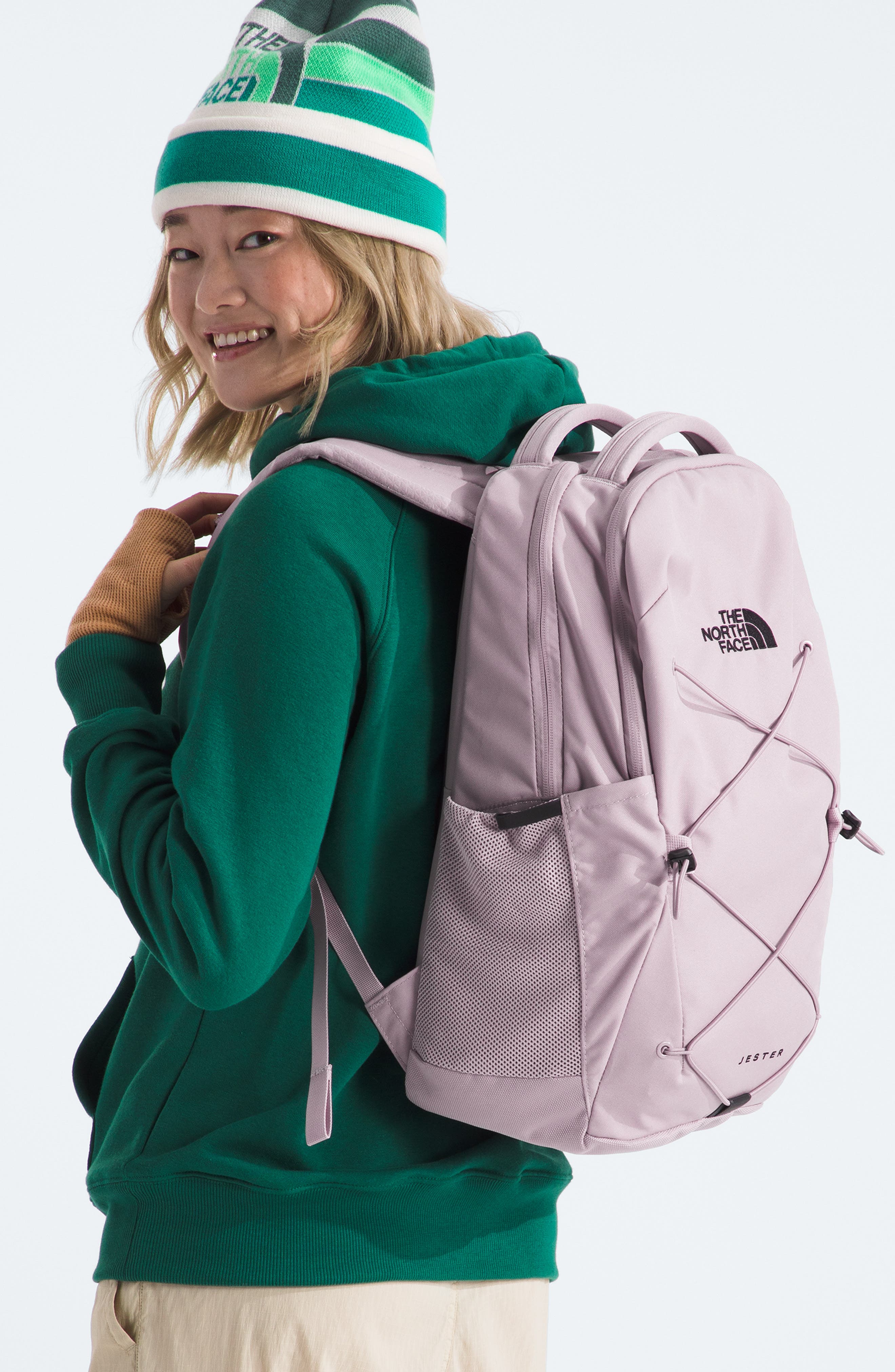 Jester Water Repellent Backpack, Alternate, color, ASHEN PURPLE/ TNF BLACK