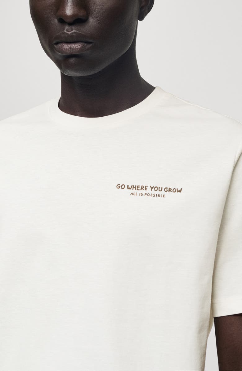 MANGO Go Where You Grow Slim Fit Graphic T-Shirt, Alternate, color, 