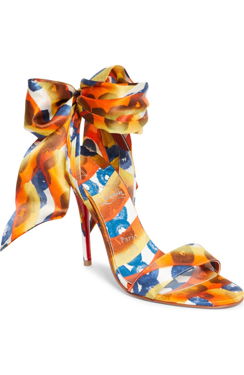 Christian Louboutin Miss Z Desert Sandal, Main, color, Multi Magma/ Lin Mult