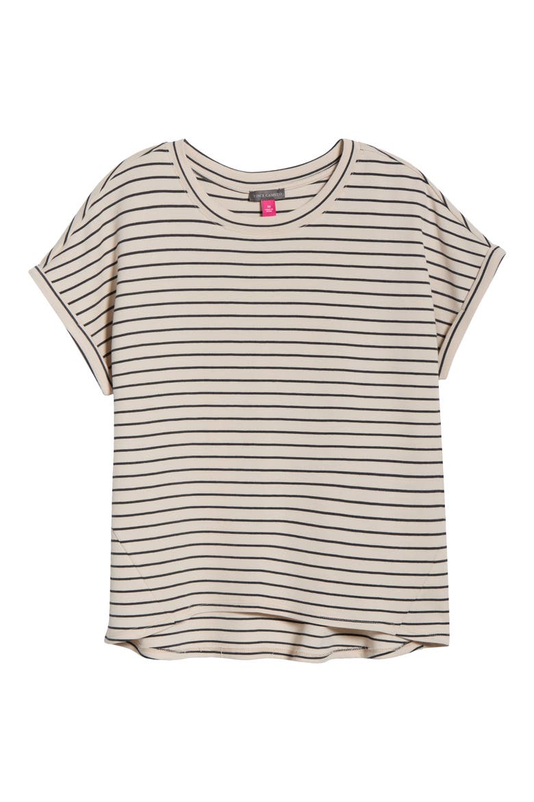 Stripe High Low Tee, Alternate, color, BIRCH