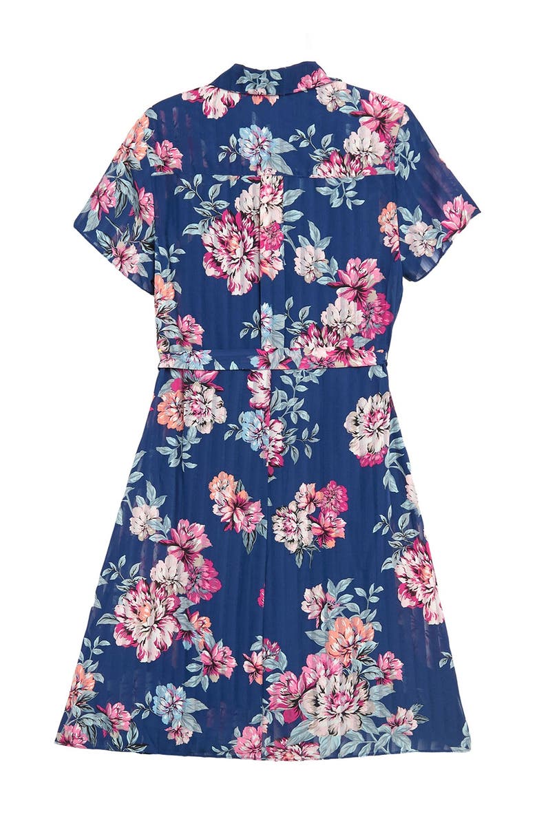 NANETTE NANETTE FOOTWR Floral Print Pintuck Shirt Dress, Main, color, 