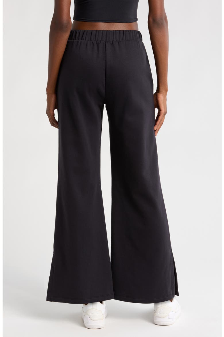 Open Ended Mid Rise Wide Leg Pants, Alternate, color, BLACK