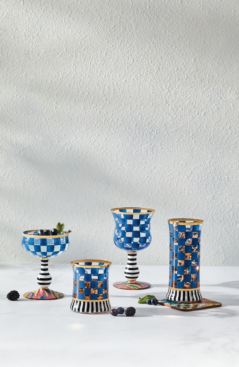 MACKENZIE CHILDS Set of 2 Carnival Royal Tumblers, Alternate, color, 