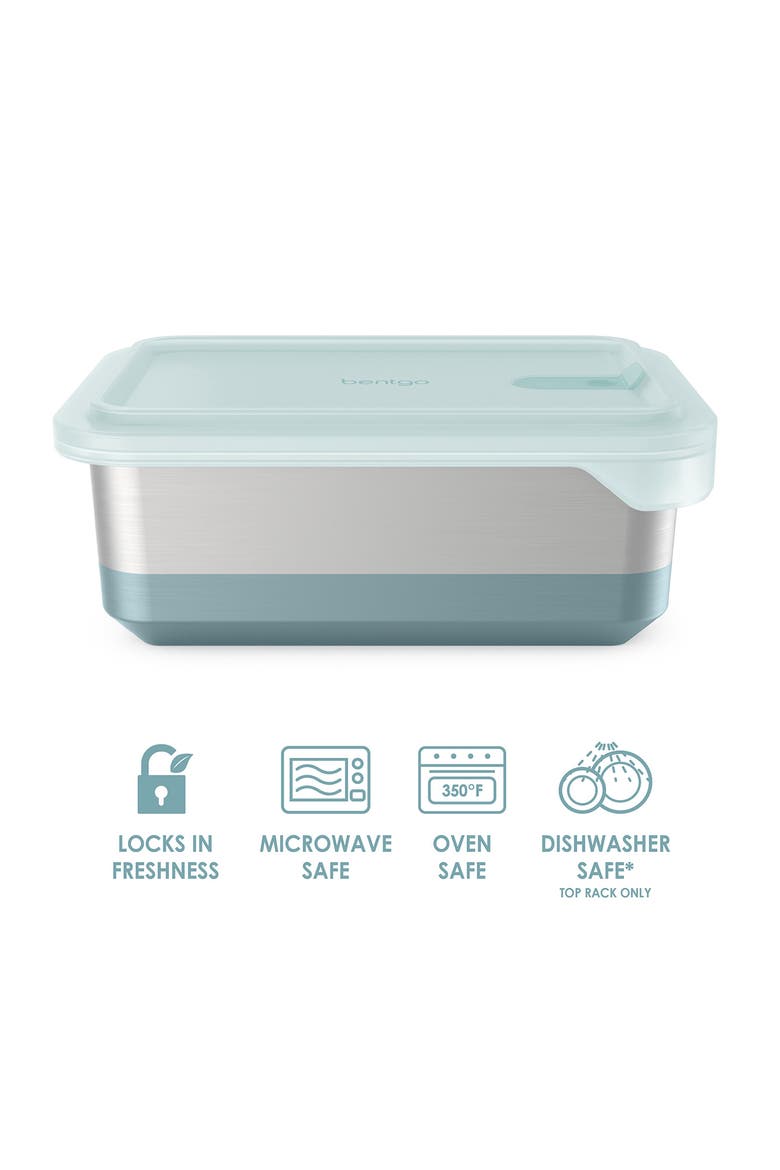 MicroSteel Heat & Eat Container - Lunch Size 3 Cups - Aqua, Alternate, color, AQUA