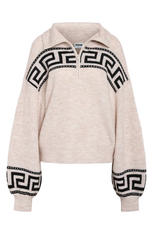 NOISY MAY NOISY MAY BALA GREEK KEY PRINT SWEATER