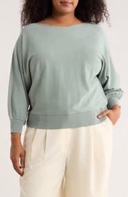 MAX STUDIO Dolman Elbow Sleeve Sweater