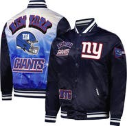 PRO STANDARD Men's Pro Standard Navy New York Giants Sublimated Satin Full-Snap Jacket