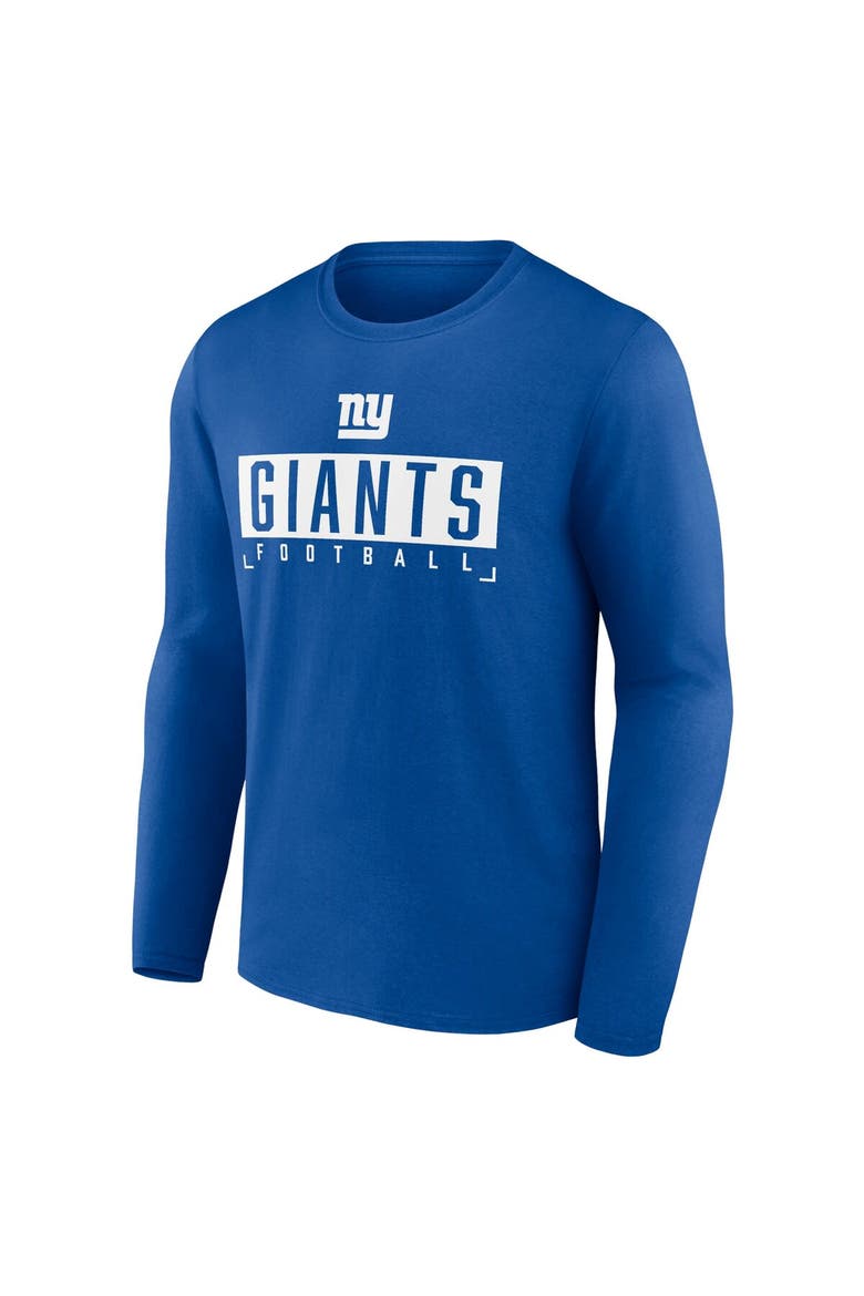 Men's Fanatics Branded Royal New York Giants Stack The Box Long Sleeve T-Shirt, Alternate, color, Royal