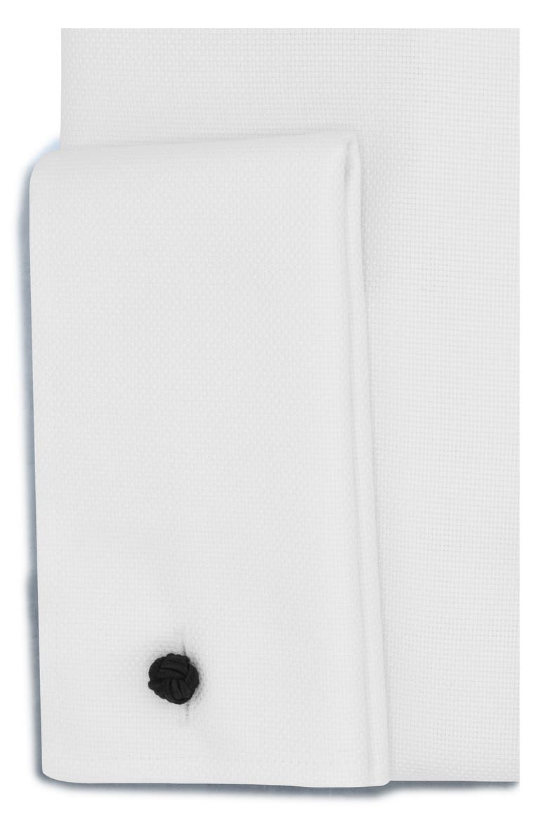 Cotton Tuxedo Trim Fit Dress Shirt, Alternate, color, WHITE