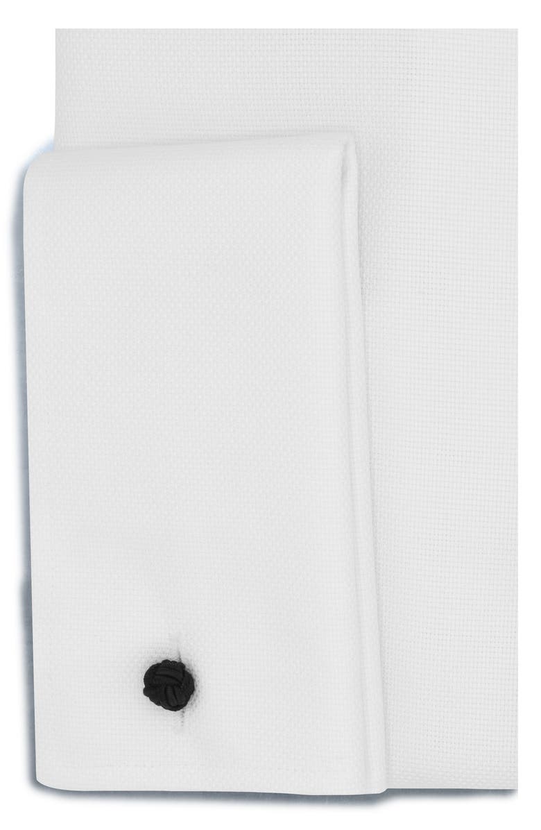 Lorenzo Uomo Cotton Tuxedo Trim Fit Dress Shirt, Alternate, color, White