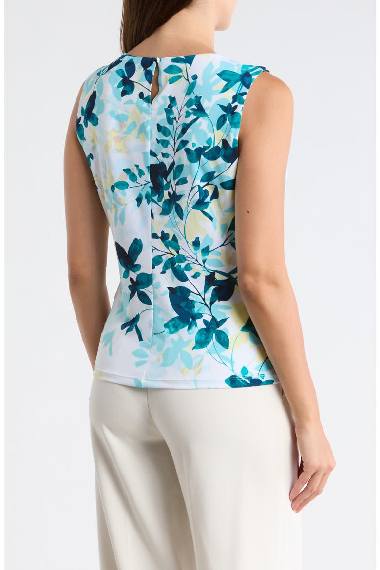Leaf Sleeveless Top, Alternate, color, WHITE MULTI
