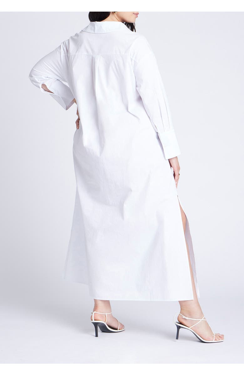 ELOQUII Collared Maxi Shirt Dress, Alternate, color, 