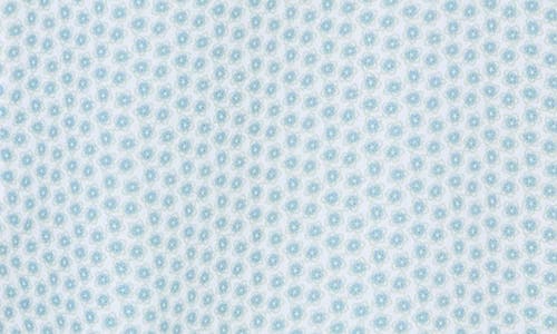 David Donahue Floral Print Short Sleeve Sport Shirt In Blue