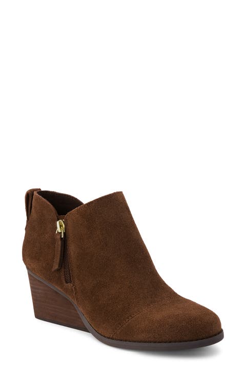 Wedge Leather Bootie