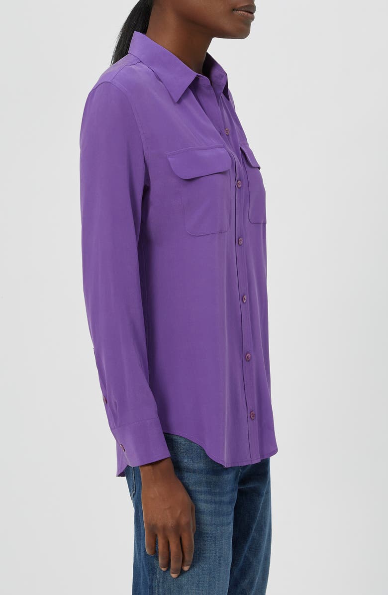 Equipment Slim Signature Silk Blouse, Alternate, color, 