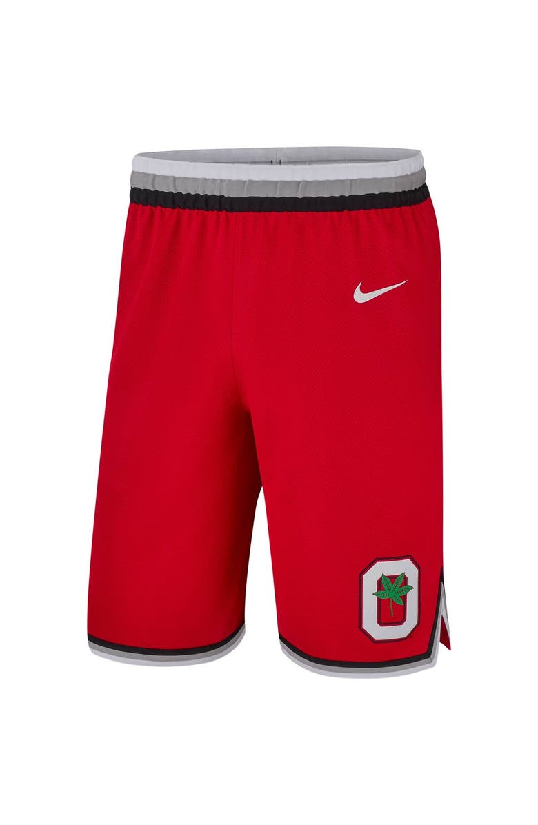 Nike Men's Nike Scarlet Ohio State Buckeyes Retro Replica Basketball Shorts, Alternate, color, Scarlet