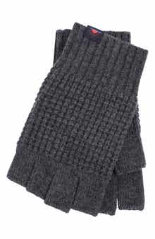 Faherty Waffle Fingerless Merino Wool Gloves