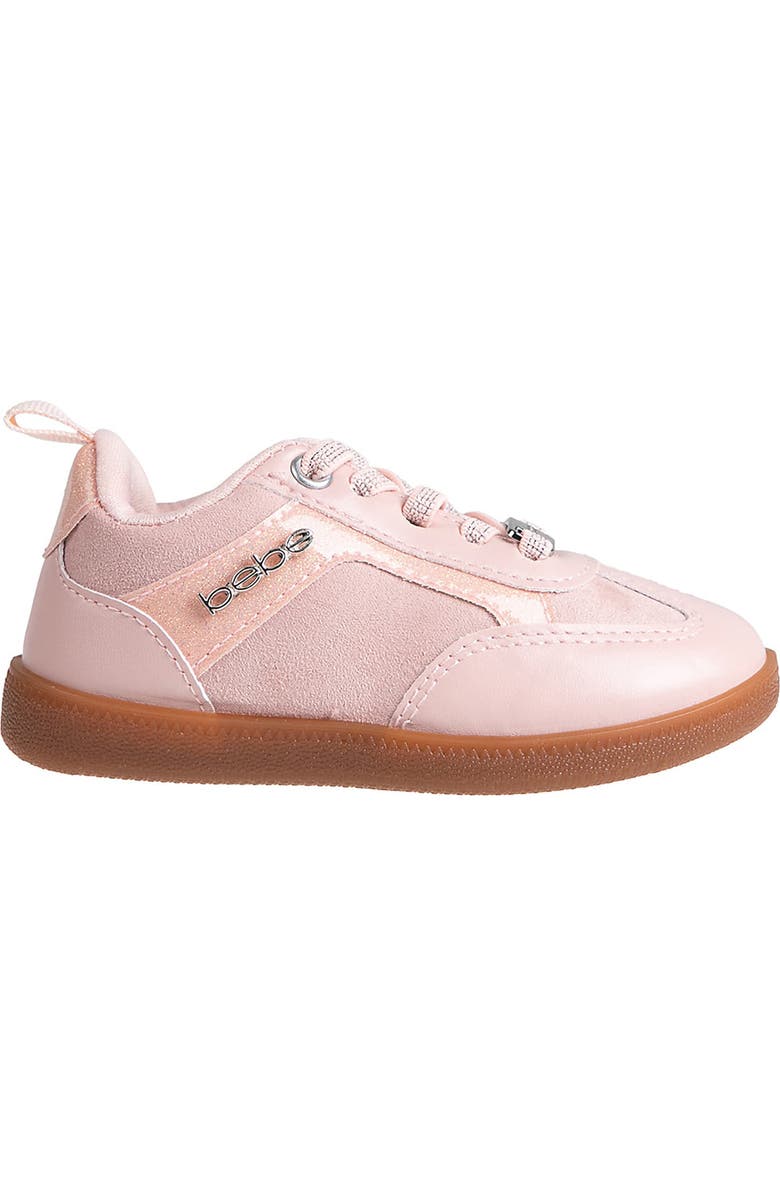 bebe Kids' Shimmer Sneaker, Alternate, color, Blush