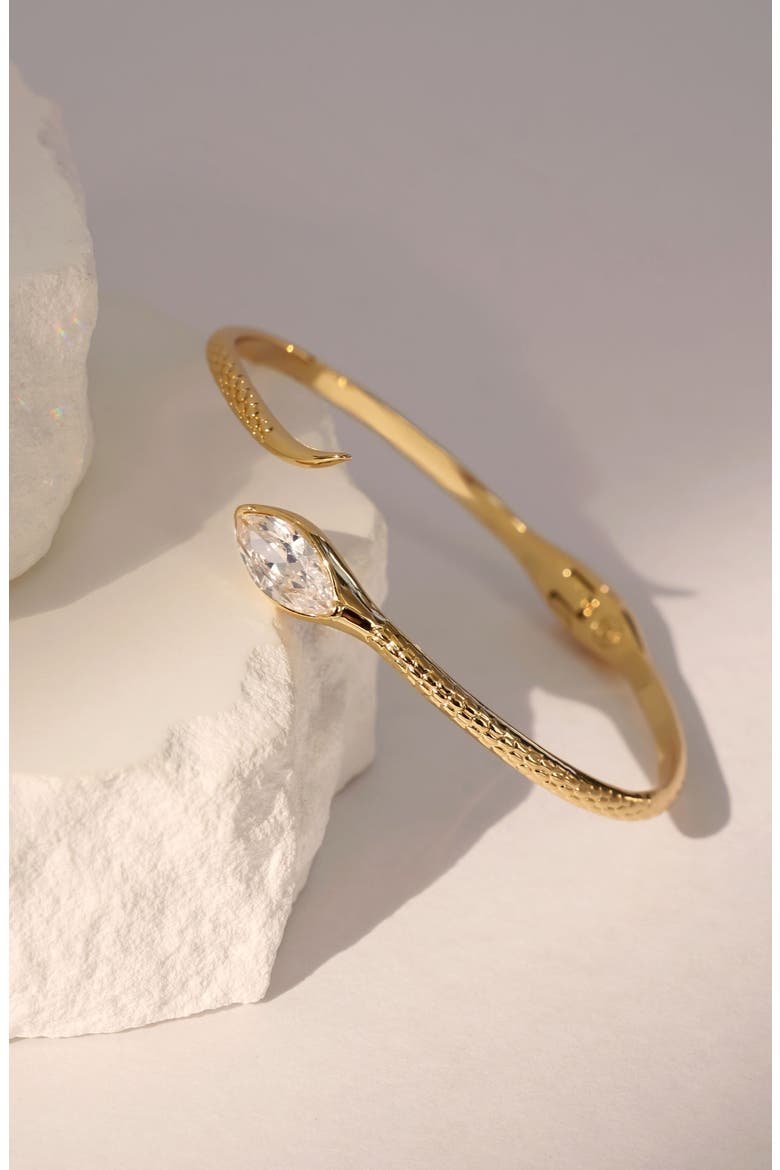 Serpent Elegance Cuff Bracelet, Alternate, color, GOLD